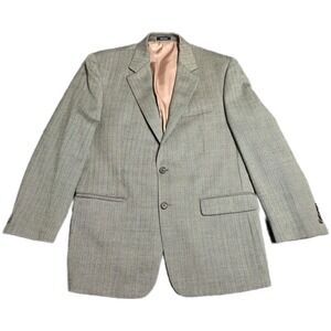 Lauren Ralph Lauren Wool Herringbone Blazer Men's Size 42R Tan Sport Coat